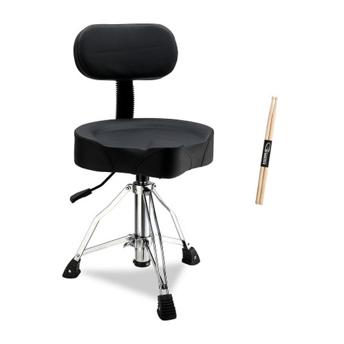 Drum Throne with Backrest, Hydraulic Drum Stool Adjustable Height, Heavy Duty Hydraulic Drum Seat S T575-S0671441266