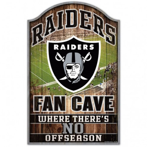 Las Vegas Raiders Wood Sign - 11"x17" Fan Cave Design Z157-3208505950