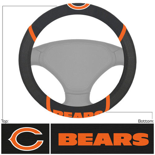 Chicago Bears Steering Wheel Cover Mesh/Stitched Z157-4298905030