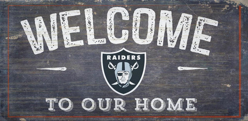 Las Vegas Raiders Sign Wood 6x12 Welcome To Our Home Design - Special Order Z157-7846004912
