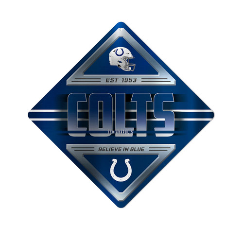 Indianapolis Colts Sign Metal Diamond Shape Z157-1140746232