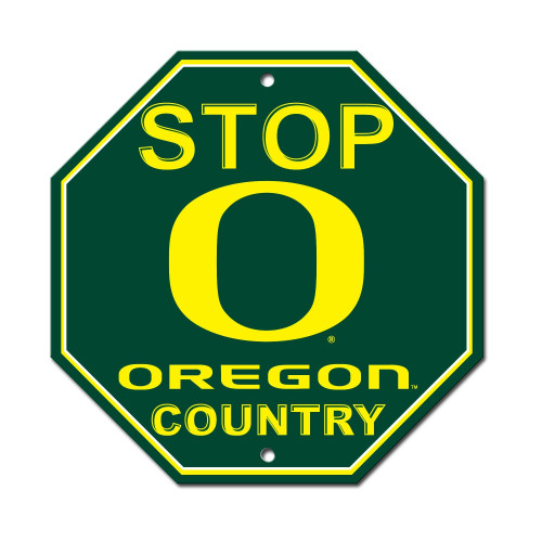 Oregon Ducks Sign 12x12 Plastic Stop Style O Design CO Z157-2324552555