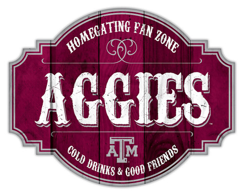 Texas A&M Aggies Sign Wood 12 Inch Homegating Tavern Z157-7846118220