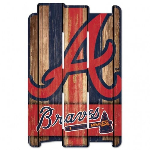 Atlanta Braves Sign 11x17 Wood Fence Style Z157-3208501851
