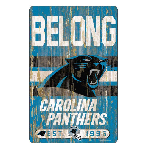 Carolina Panthers Sign 11x17 Wood Slogan Design Z157-3208561720