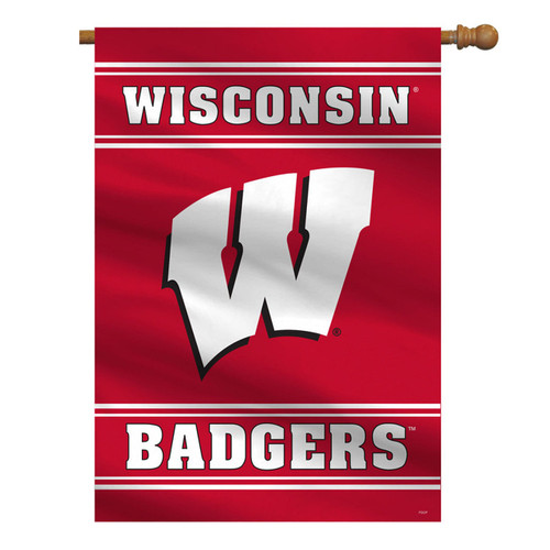 Wisconsin Badgers Banner 28x40 House Flag Style 2 Sided CO Z157-2324554875