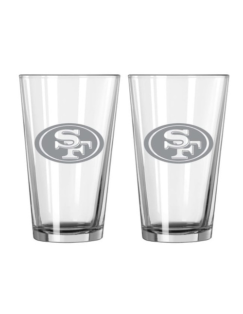 San Francisco 49ers Glass Pint Frost Design 2 Piece Set Z157-629379942