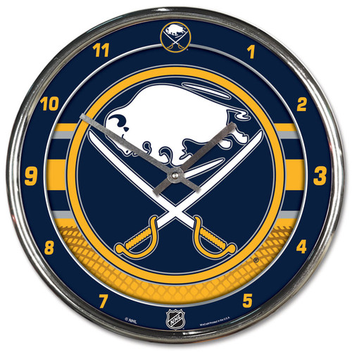 Buffalo Sabres Clock Round Wall Style Chrome Z157-1094327819