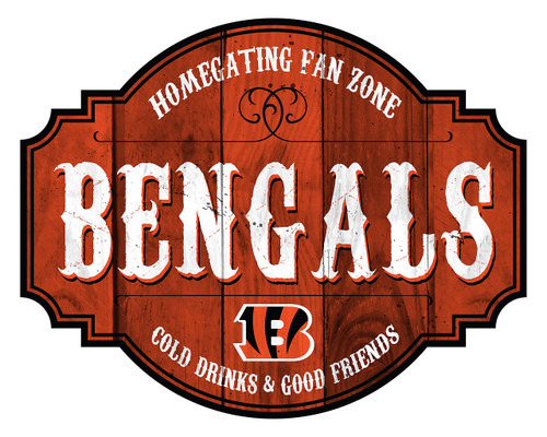 Cincinnati Bengals Sign Wood 12 Inch Homegating Tavern Z157-7846118144