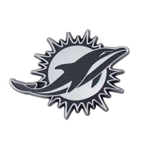 Miami Dolphins Auto Emblem Premium Metal Chrome Z157-4298905601 Miami Dolphins Auto Emblem Premium Metal Chrome Z157-4298905601