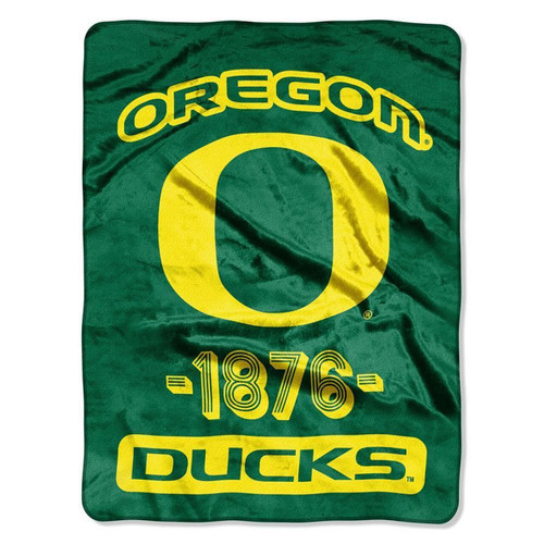 Oregon Ducks Blanket 46x60 Micro Raschel Varsity Design Rolled Z157-8791821448
