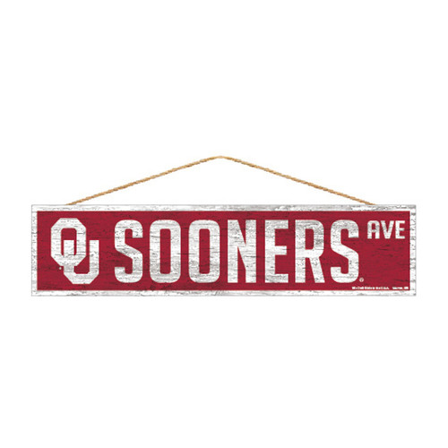 Oklahoma Sooners Sign 4x17 Wood Avenue Design Z157-3208590082