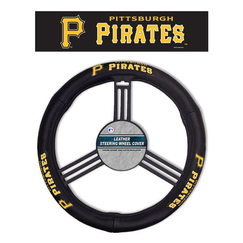 Pittsburgh Pirates Steering Wheel Cover Leather CO Z157-2324568123