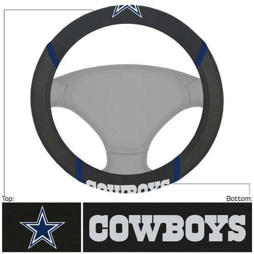 Dallas Cowboys Steering Wheel Cover Mesh/Stitched Z157-4298905032