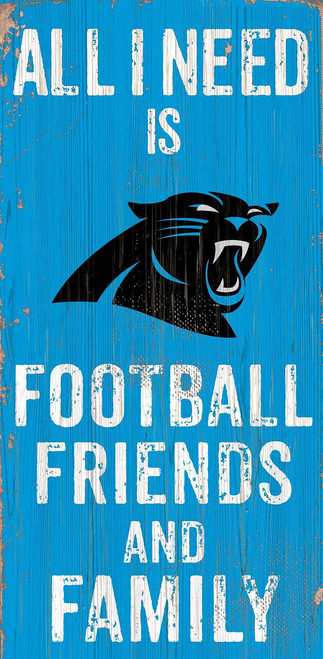 Carolina Panthers Sign Wood 6x12 Football Friends and Family Design Color - Special Order Z157-7846017477