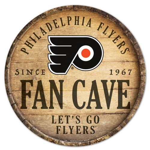 Philadelphia Flyers Sign Wood 14 Inch Round Barrel Top Design - Special Order Z157-9416628776