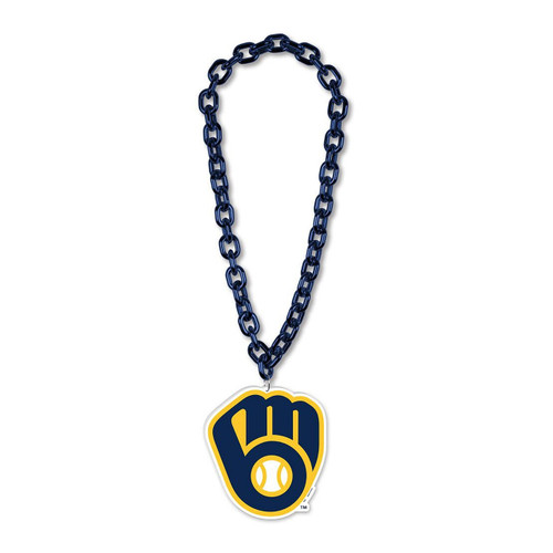 Milwaukee Brewers Necklace Big Fan Chain Z157-9416629566
