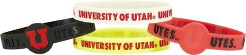 Utah Utes Bracelets - 4 Pack Silicone - Special Order Z157-6326434812
