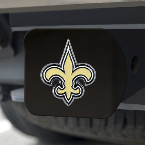 New Orleans Saints Hitch Cover Color Emblem on Black Z157-4228112589
