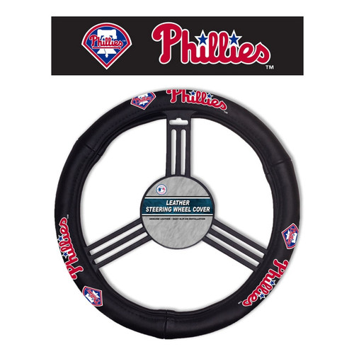 Philadelphia Phillies Steering Wheel Cover Leather CO Z157-2324568122