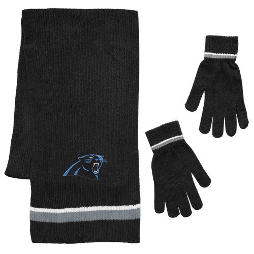Carolina Panthers Scarf and Glove Gift Set Chenille Z157-8669933287