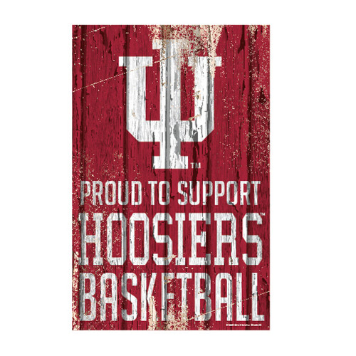 Indiana Hoosiers Sign 11x17 Wood Proud to Support Design - Special Order Z157-3208587708