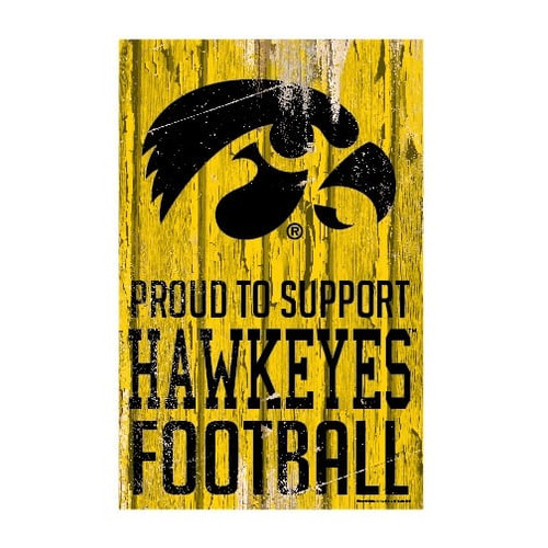 Iowa Hawkeyes Sign 11x17 Wood Proud to Support Design Z157-3208587709