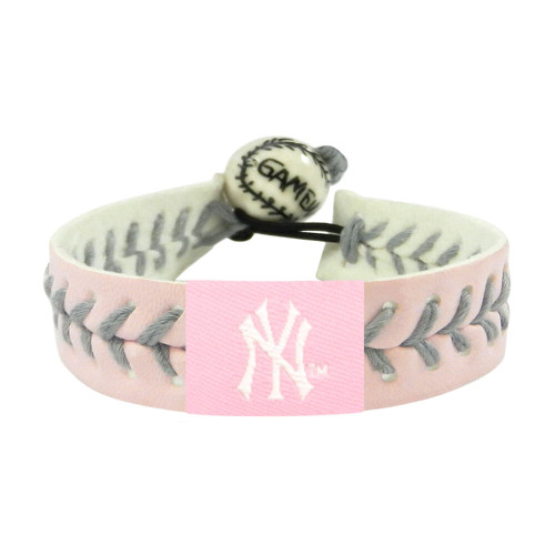 New York Yankees Bracelet Baseball Pink Silver Thread CO Z157-4421404606
