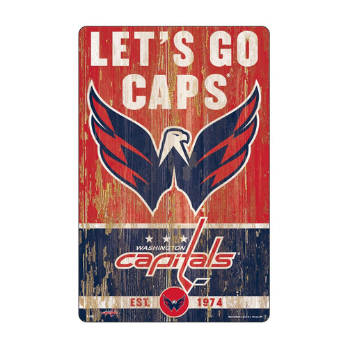 Washington Capitals Sign 11x17 Wood Slogan Design Z157-3208573180