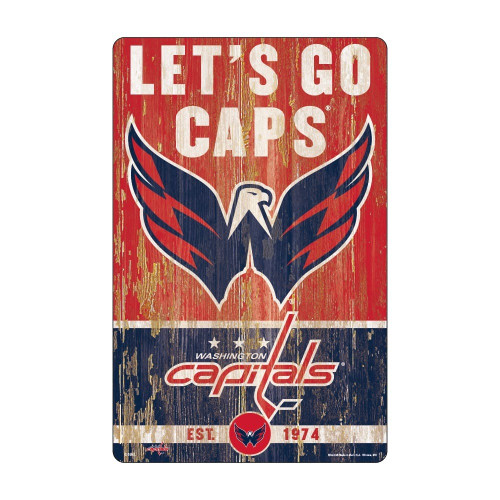 Washington Capitals Sign 11x17 Wood Slogan Design Z157-3208573180