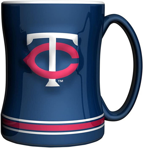 Minnesota Twins Coffee Mug 14oz Sculpted Relief Team Color Z157-629314181