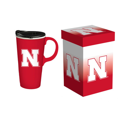 Nebraska Cornhuskers Drink 17oz Travel Latte Boxed Z157-194681806