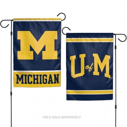 Michigan Wolverines Flag 12x18 Garden Style 2 Sided Z157-3208516107