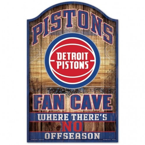 Detroit Pistons Sign 11x17 Wood Fan Cave Design - Special Order Z157-3208538410