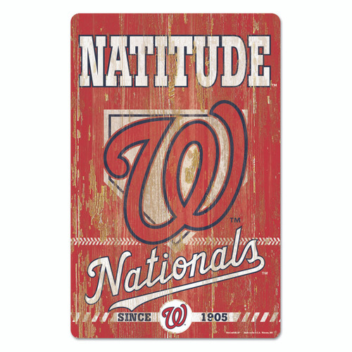 Washington Nationals Sign 11x17 Wood Slogan Design Z157-3208558178