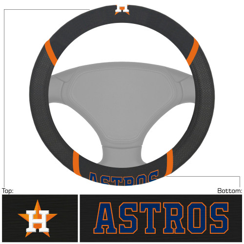 Houston Astros Steering Wheel Cover Mesh/Stitched Z157-4228116592