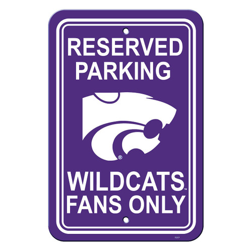 Kansas State Wildcats Sign 12x18 Plastic Reserved Parking Style CO Z157-2324550228