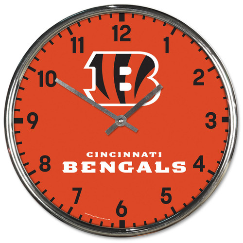 Cincinnati Bengals Round Chrome Wall Clock Z157-1094327902