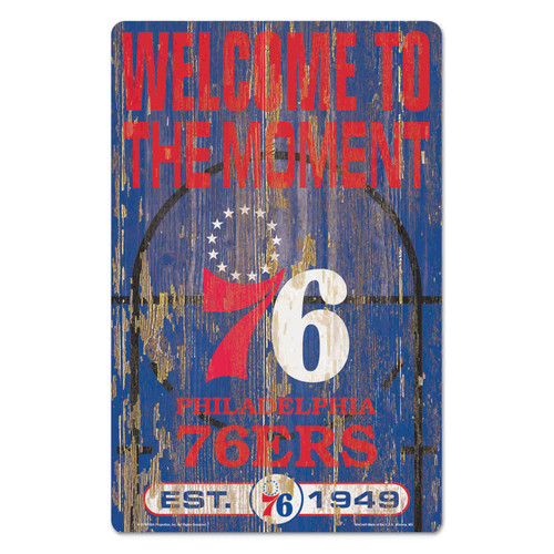 Philadelphia 76ers Sign 11x17 Wood Slogan Design Z157-3208557930