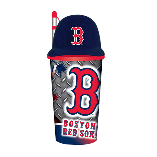 Boston Red Sox Helmet Cup 32oz Plastic with Straw Z157-9468813687