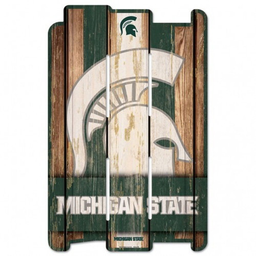 Michigan State Spartans Sign 11x17 Wood Fence Style Z157-3208511641