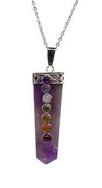 Amethyst Chakra necklace H558-JN3238