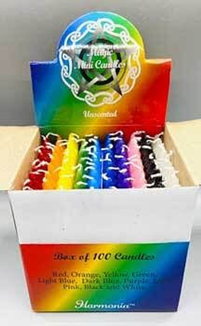 1/2" dia 5" long Assorted chime candle 100 pack H558-C5A