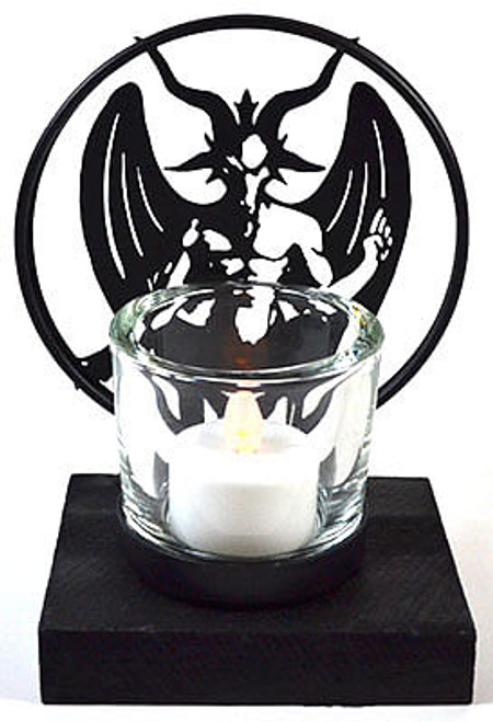 6" Baphomet tealight holder H558-CHT877