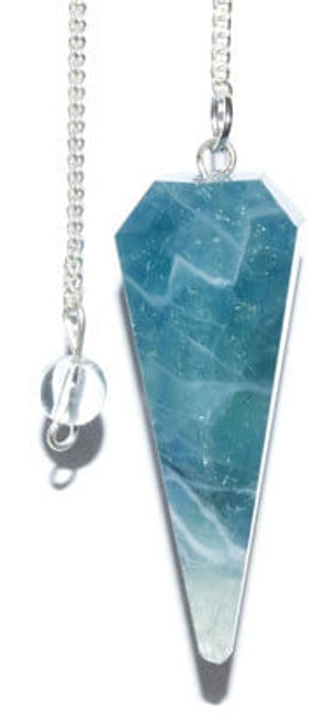 6-sided Green Fluorite pendulum H558-GPEND57