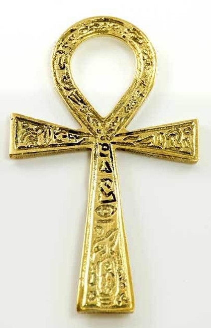 2 3/8" x 4" Ankh brass H558-FANKS
