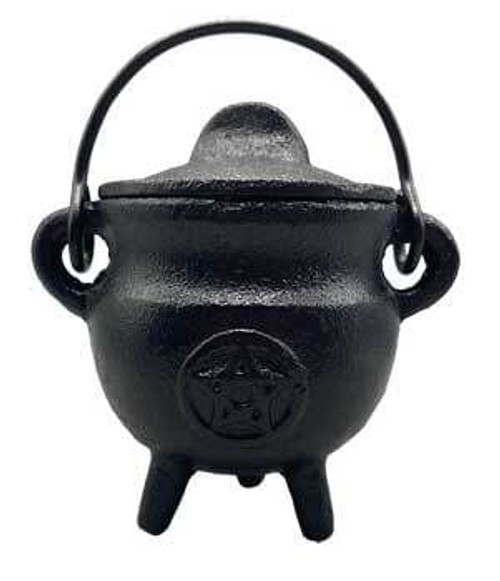 4" Pentagram cast iron cauldron H558-IC051