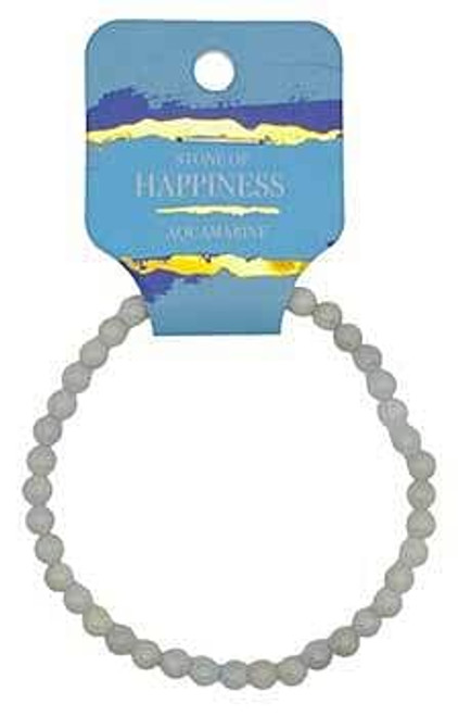 4mm Aquamarine stretch bracelet H558-JBSAQ