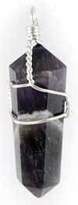 (set of 5) Amethyst wire wrapped point H558-JWPAME5