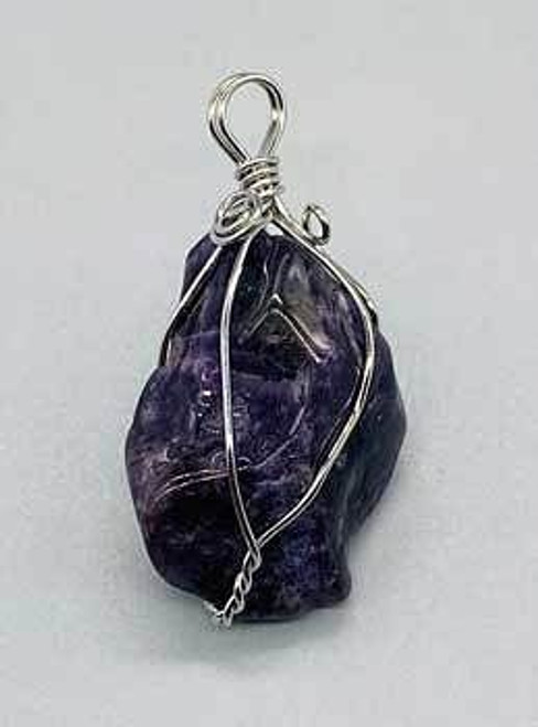 Amethyst wire wrapped H558-JWWAME